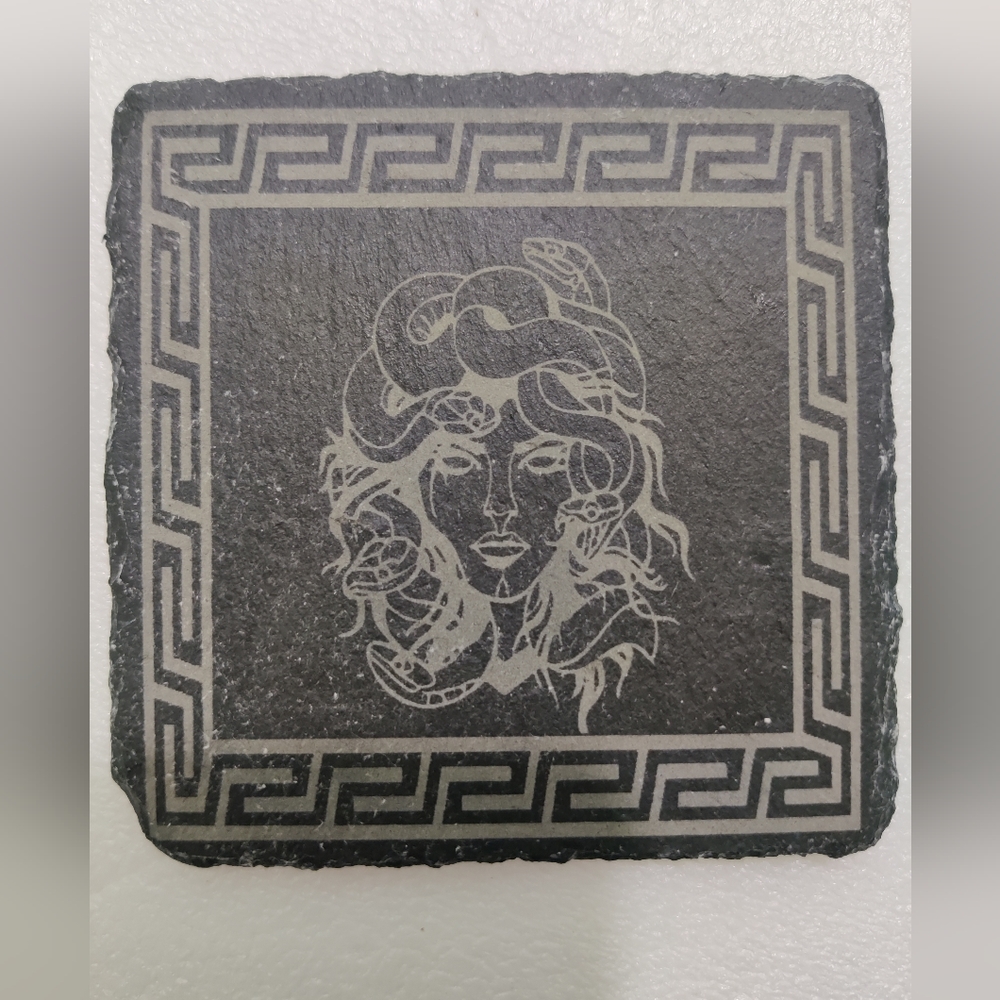 Greek slate coasters Medusa